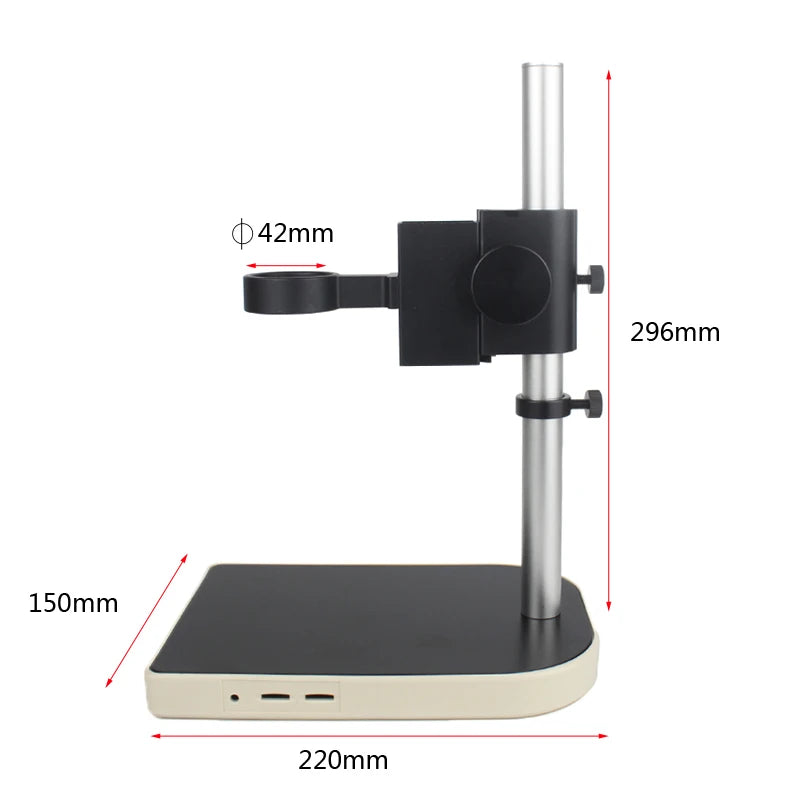 Custom CNC machining 1080P HDMI USB Industrial Digital Video Microscope Camera 130X C-Mount Lens Microscope Stand 56 LED Ring Light For PCB Soldering