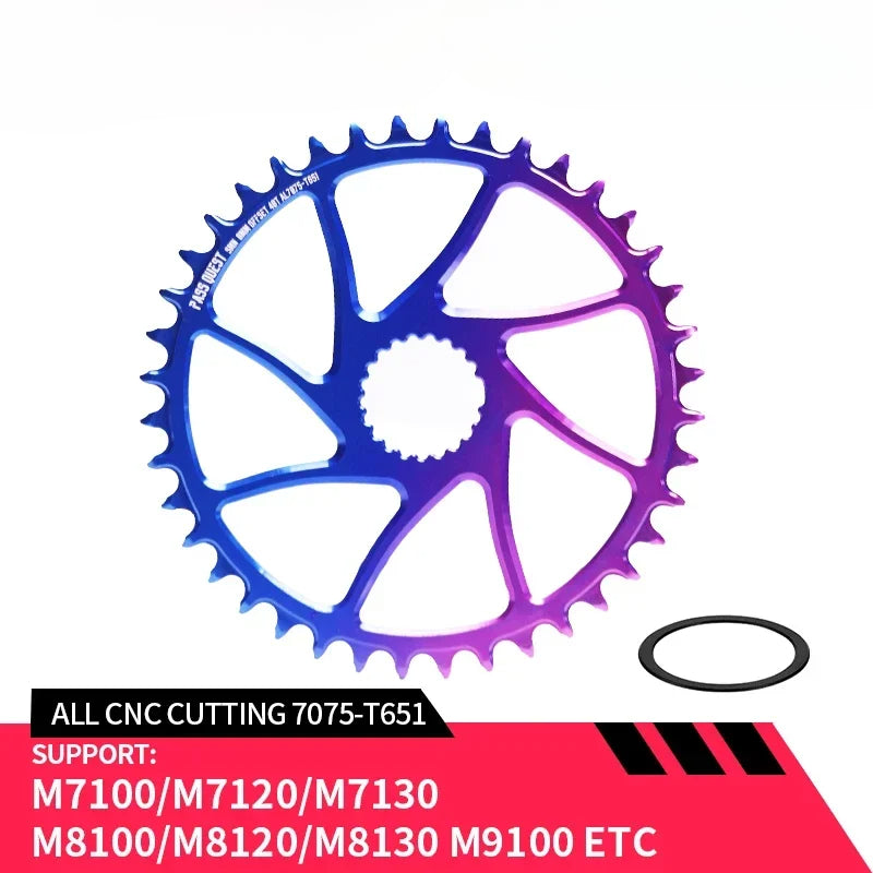 Custom CNC machining 12S Direct Mount Bike Chainring 30/32/34/36/38/40/42T  Narrow Wide Bicycle Chainwheel for M7100 M8100 M9100 Crankset