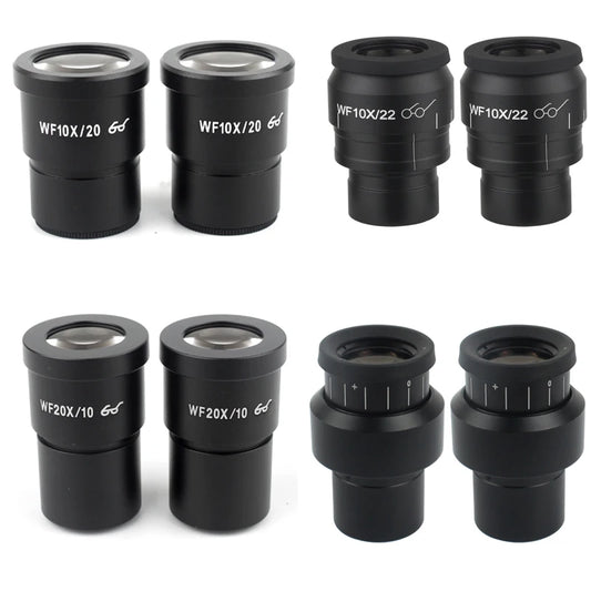 Custom CNC machining  2PCS WF10X WF15X WF20X WF25X WF30X Wide Field Eyepiece For Binocular Trinocular Stereo Microscope 30MM Installation Interface