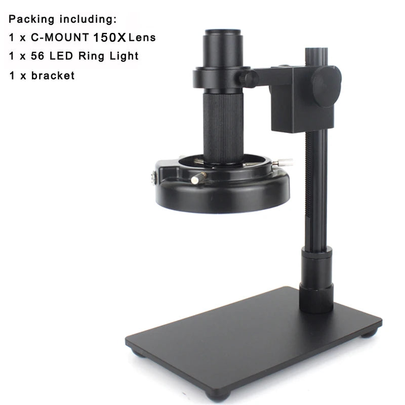 Custom CNC machining  38MP 2K 60PSF HDMI USB Video Microscope Camera 150X Lens Electronic Industrial Digital Microscope for Phone Repair Soldering