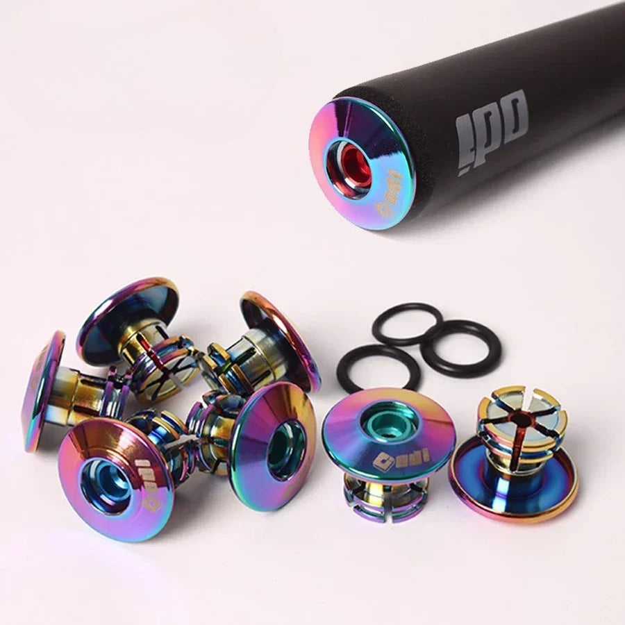 Custom CNC machining Bicycle Grip Handlebar End Caps Aluminum Alloy Mountain Road Bike Handle Bar Lightweight Grips Plugs Anti-slip Accessories