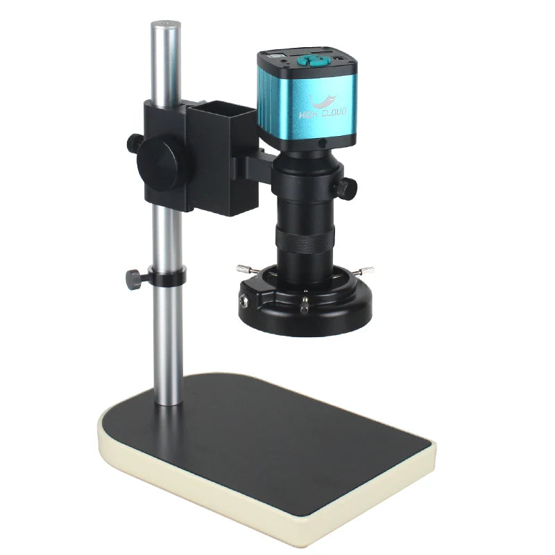 Custom CNC machining  48MP 4K 2K 1080P HDMI USB Electronic Digital Video Microscope Camera 10-130X Zoom C Mount Lens 56 LED Light For Lab PCB