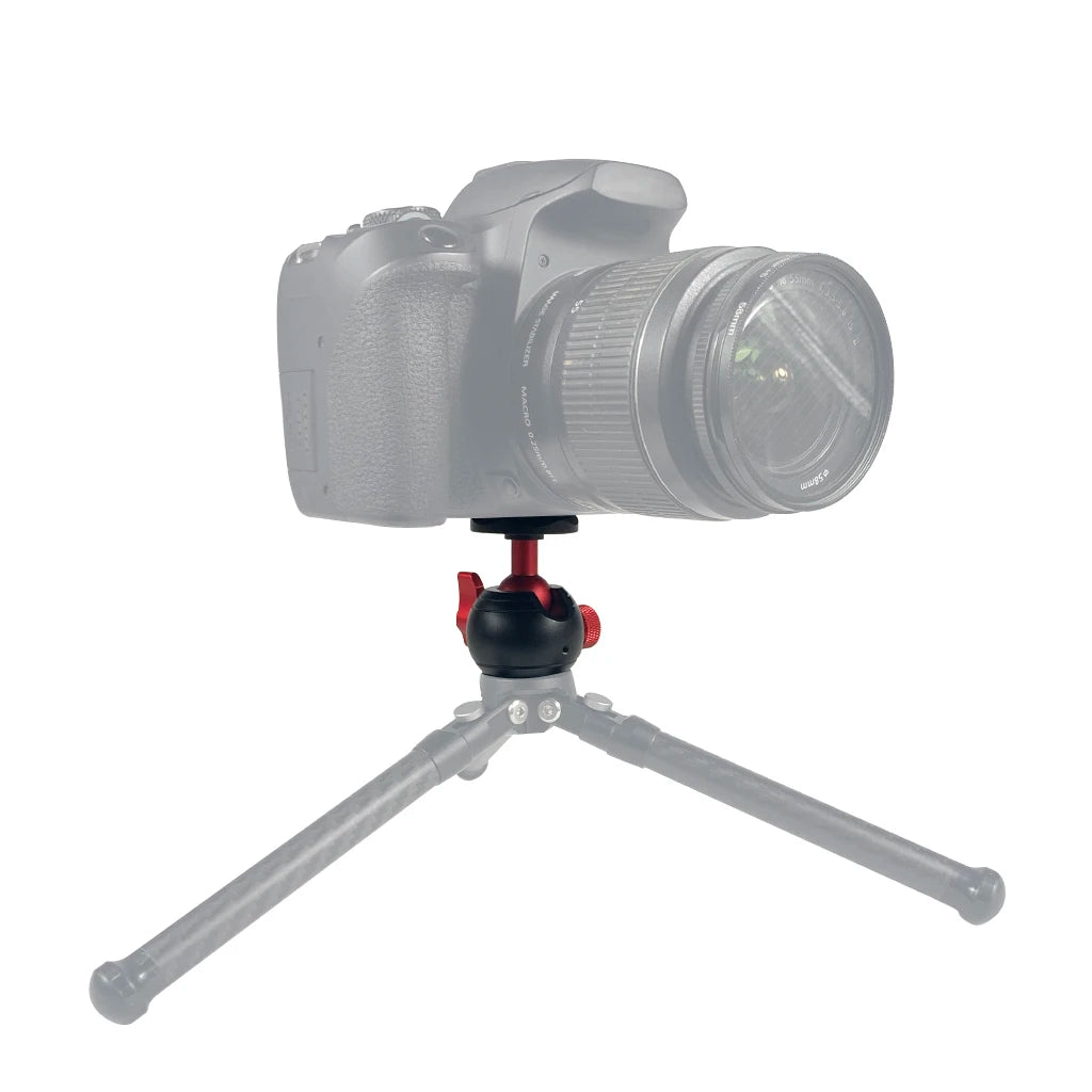 Custom CNC machining Aluminum Alloy Mini Tripod Ball Head Monitor Bracket Holder Mount 360 Degree Panoramic 1/4" Tripod Head for DSLR Camera 4KG Load