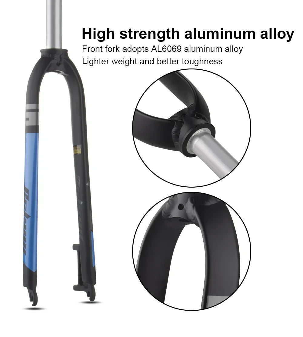 Custom CNC machining Bolany X6 Bike Rigid Fork 26/27.5/29inch Disc Brake Mountain Fork Straight Tube 28.6MM Matte Lightweight MTB Bicycle Fork