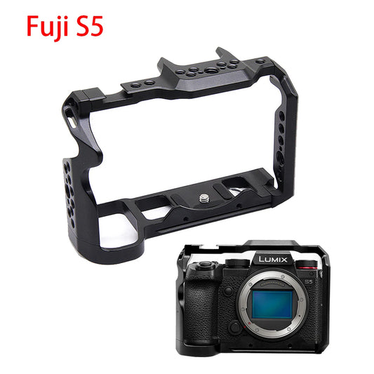 Custom CNC machining  Camera Cage Video Film Movie Making Stabilizer 1/4" Screw Cold Shoe Mount Dslr Camera Rig for Panasonic S5 Camera Rabbit cage