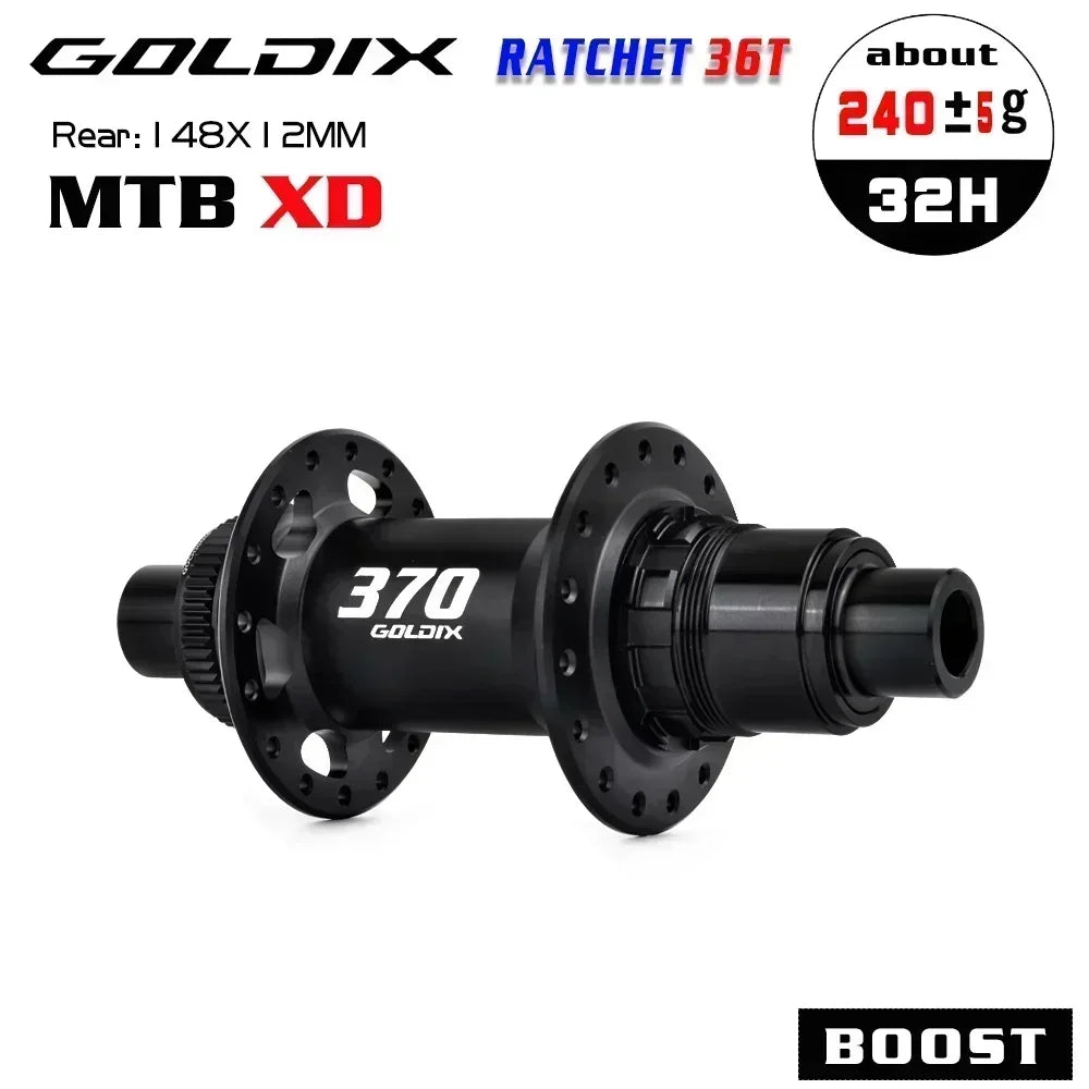 Custom CNC machining GOLDIX Ultralight MTB Hubs 36T Rachet Centerlock cube k7 32 furos Sealed Bearing Bicycle Boost Hub For shimano cassette 12 speed