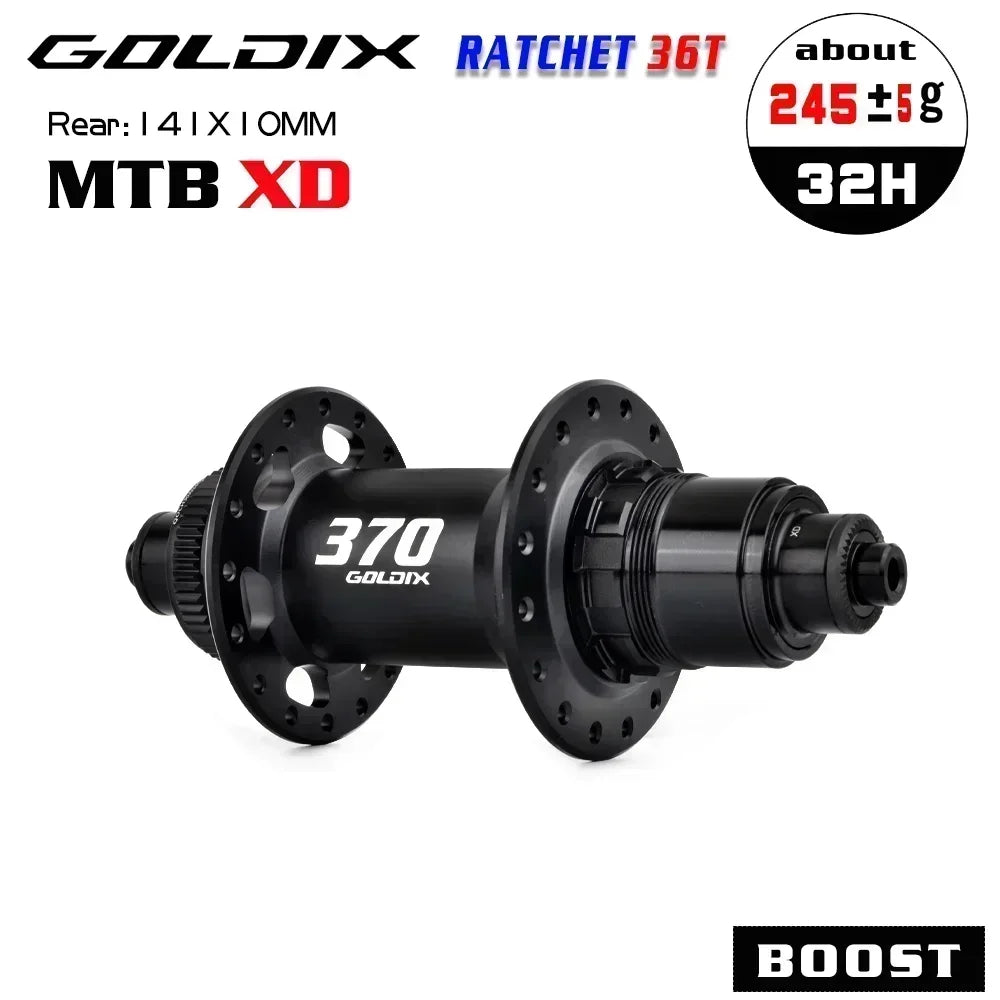 Custom CNC machining GOLDIX Ultralight MTB Hubs 36T Rachet Centerlock cube k7 32 furos Sealed Bearing Bicycle Boost Hub For shimano cassette 12 speed