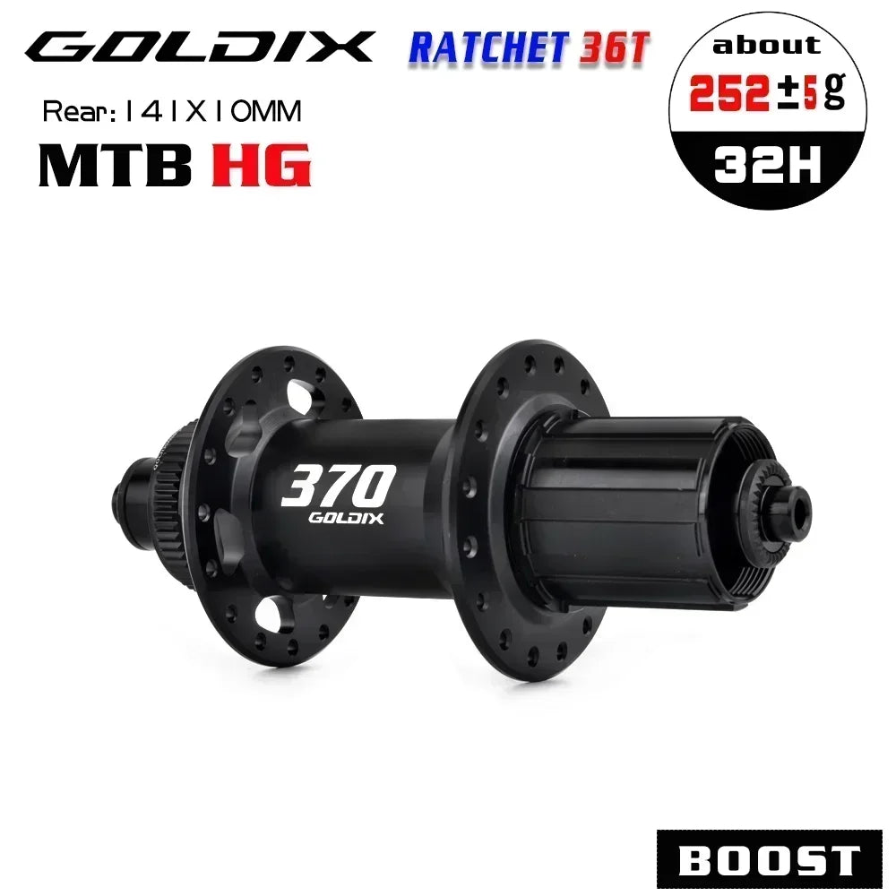 Custom CNC machining GOLDIX Ultralight MTB Hubs 36T Rachet Centerlock cube k7 32 furos Sealed Bearing Bicycle Boost Hub For shimano cassette 12 speed