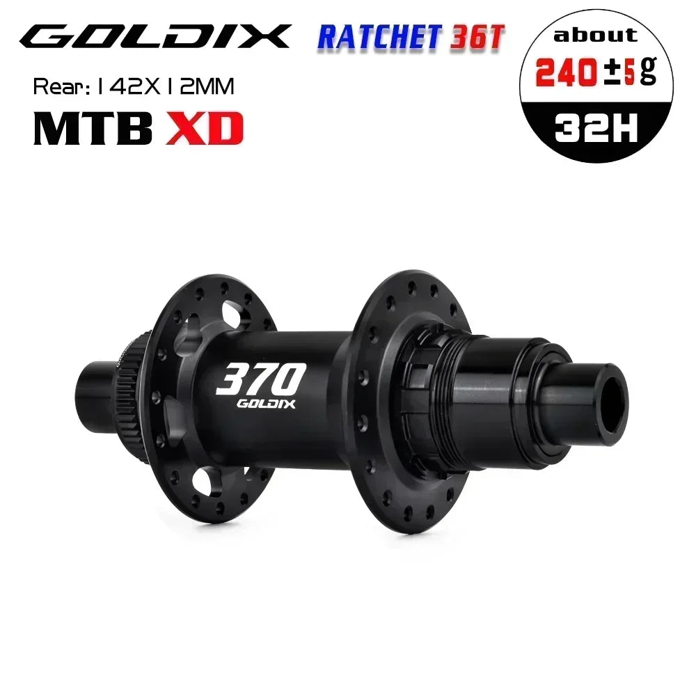 Custom CNC machining GOLDIX Ultralight MTB Hubs 36T Rachet Centerlock cube k7 32 furos Sealed Bearing Bicycle Boost Hub For shimano cassette 12 speed