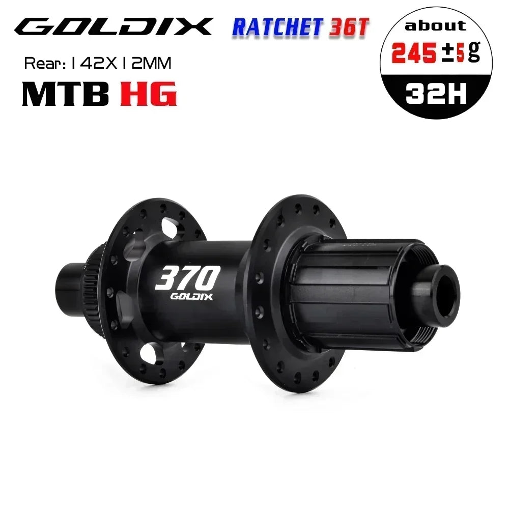 Custom CNC machining GOLDIX Ultralight MTB Hubs 36T Rachet Centerlock cube k7 32 furos Sealed Bearing Bicycle Boost Hub For shimano cassette 12 speed