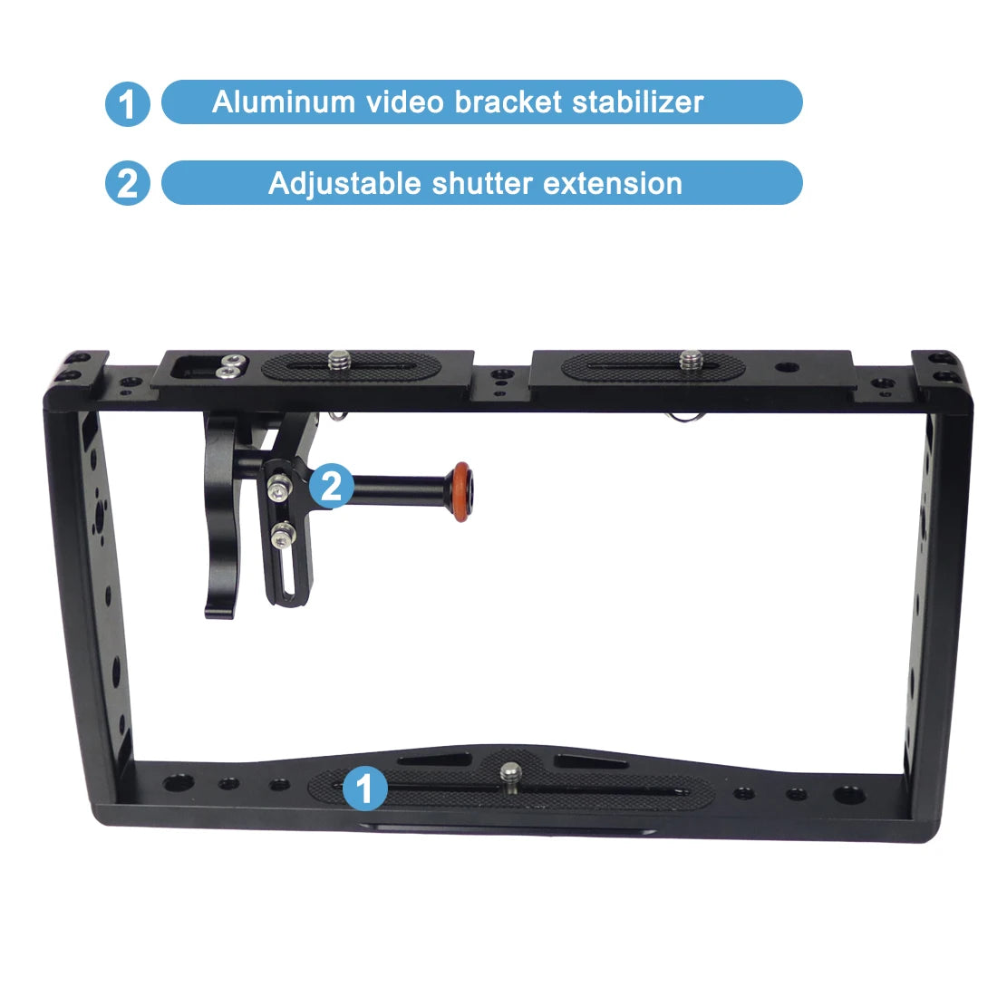 Custom CNC machining Handheld Camera Stabilizer Tray Bracket Lights Tripod Holder Mount Underwater Diving Kit for GoPro Action Camera for Smartphone