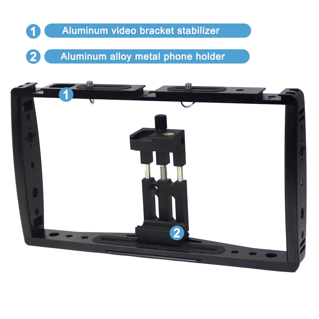 Custom CNC machining Handheld Camera Stabilizer Tray Bracket Lights Tripod Holder Mount Underwater Diving Kit for GoPro Action Camera for Smartphone