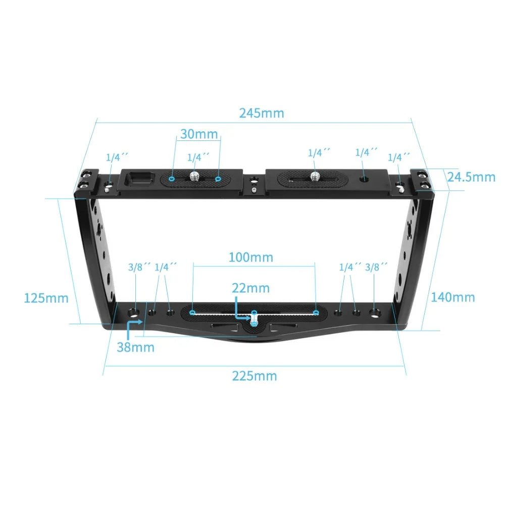 Custom CNC machining Handheld Camera Stabilizer Tray Bracket Lights Tripod Holder Mount Underwater Diving Kit for GoPro Action Camera for Smartphone