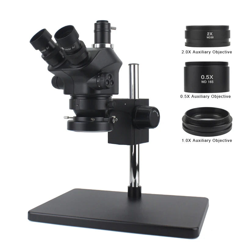 Custom CNC machining Industrial Lab Jewelry Electronic 7X 50X Simul Focal Stereo Trinocular Microscope for Jewelry Soldering Phone PCB CPU Repair