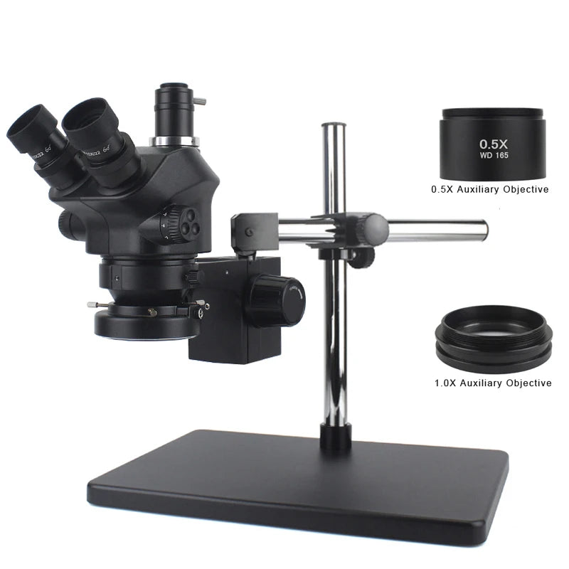 Custom CNC machining Industrial Lab Jewelry Electronic 7X 50X Simul Focal Stereo Trinocular Microscope for Jewelry Soldering Phone PCB CPU Repair