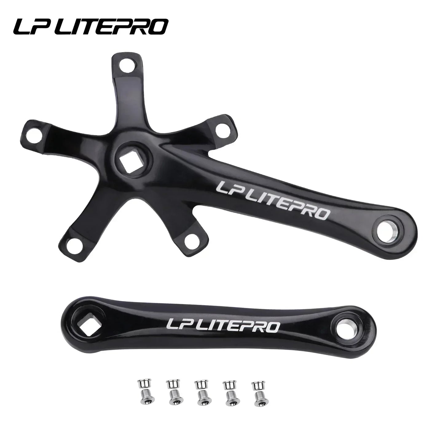 Custom CNC machining Litepro Square Connecting Rods Crankset 130 BCD Chainring 45T 47T 53T 56T 58T Bicycle Crank and Chainwheel for Gravel Road Bike