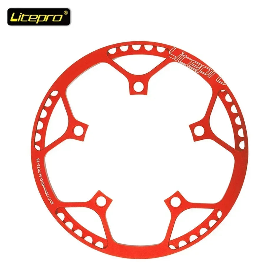 Custom CNC machining Litepro Square Connecting Rods Crankset 130 BCD Chainring 45T 47T 53T 56T 58T Bicycle Crank and Chainwheel for Gravel Road Bike