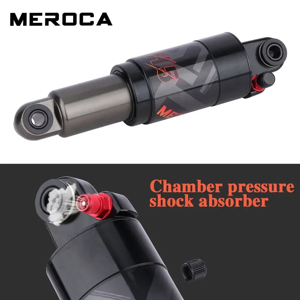 Custom CNC machining MEROCA Bicycle Air rear shock absorber 125mm/150mm/165mm/190mm/200mm Scooter MTB Mountain Bicycle adjustable Rear Shock