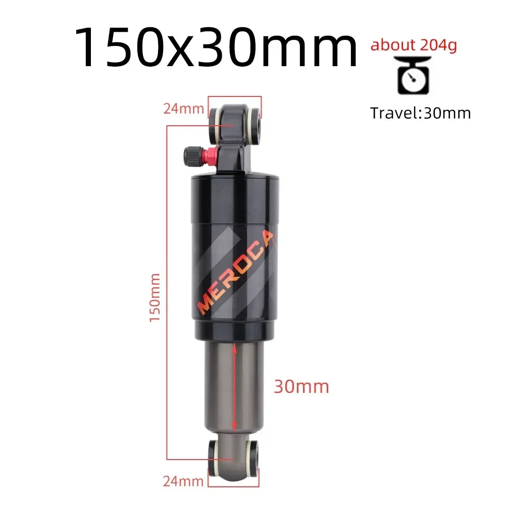 Custom CNC machining MEROCA Bicycle Air rear shock absorber 125mm/150mm/165mm/190mm/200mm Scooter MTB Mountain Bicycle adjustable Rear Shock