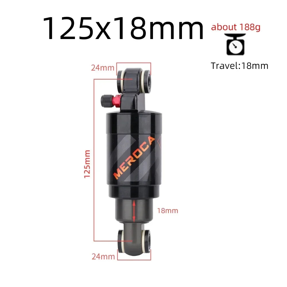 Custom CNC machining MEROCA Bicycle Air rear shock absorber 125mm/150mm/165mm/190mm/200mm Scooter MTB Mountain Bicycle adjustable Rear Shock