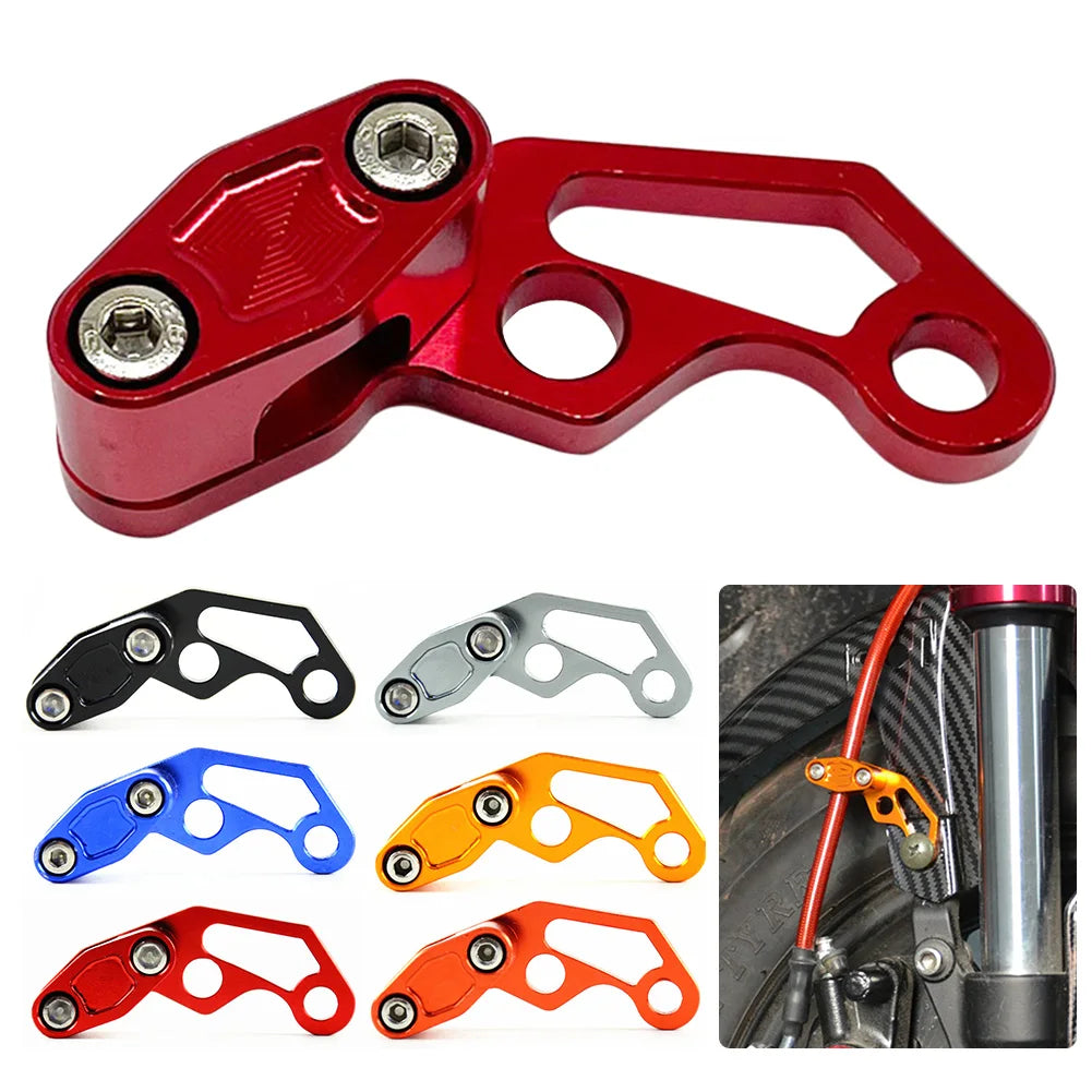 Custom CNC machiningMotorcycle Brake Hose Clip Modified Oil Hose Brake Line Clamp Protector Universal Aluminum Alloy Clip For Honda Yamaha Suzuki