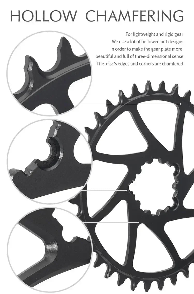 Custom CNC machining 0mm Offset Chainring Wide Narrow Teeth Chainwheel 28/30/32/34/36/38/40/42/44/46/48T for SRAM NX XX1 Eagle crank