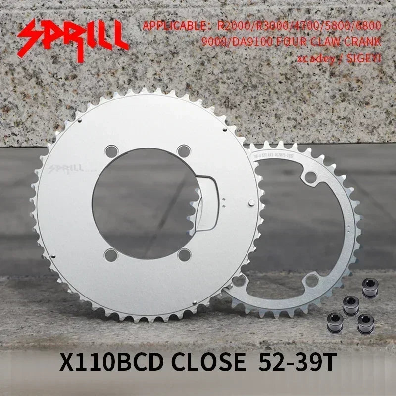 Custom CNC machining PASS QUEST 110bcd AXS Chainring for Shimano 105 5800,6800,DURA 9000,double Chainring 54 40 53 39 50 34 56 42 52 36 48 35 46 33T