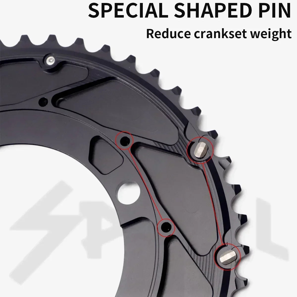 Custom CNC machining PASS QUEST 110bcd AXS Chainring for Shimano 105 5800,6800,DURA 9000,double Chainring 54 40 53 39 50 34 56 42 52 36 48 35 46 33T