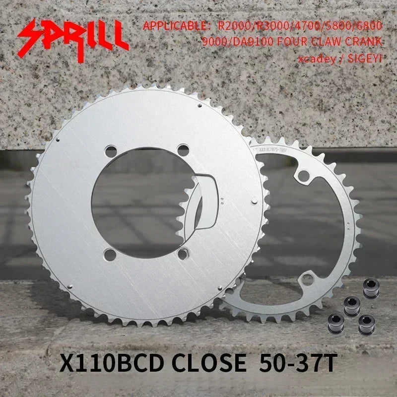 Custom CNC machining PASS QUEST 110bcd AXS Chainring for Shimano 105 5800,6800,DURA 9000,double Chainring 54 40 53 39 50 34 56 42 52 36 48 35 46 33T