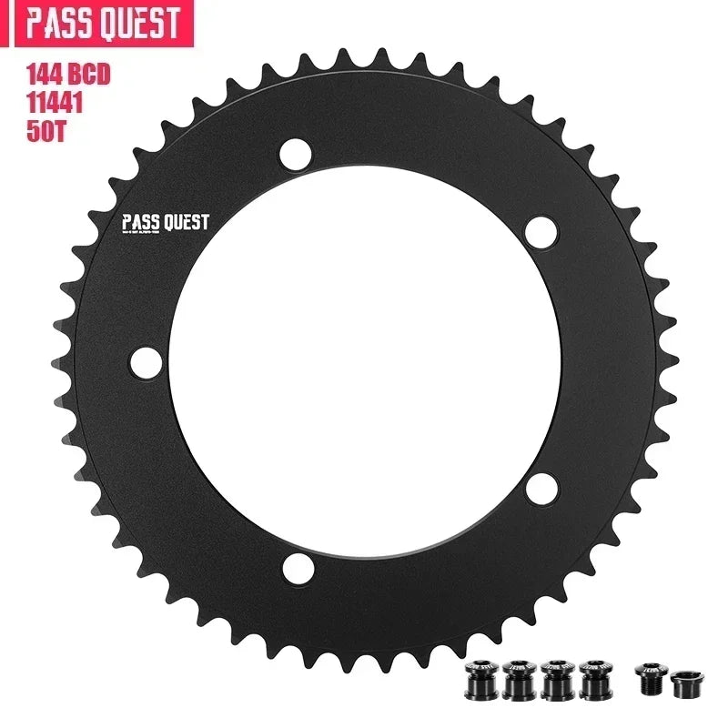 Custom CNC machining 144 bcd chainring fixed gear track fixie bike chain ring 46T 48T 50T 52t 54 58t 60t 61t Tooth mountain MTB Chainwheel