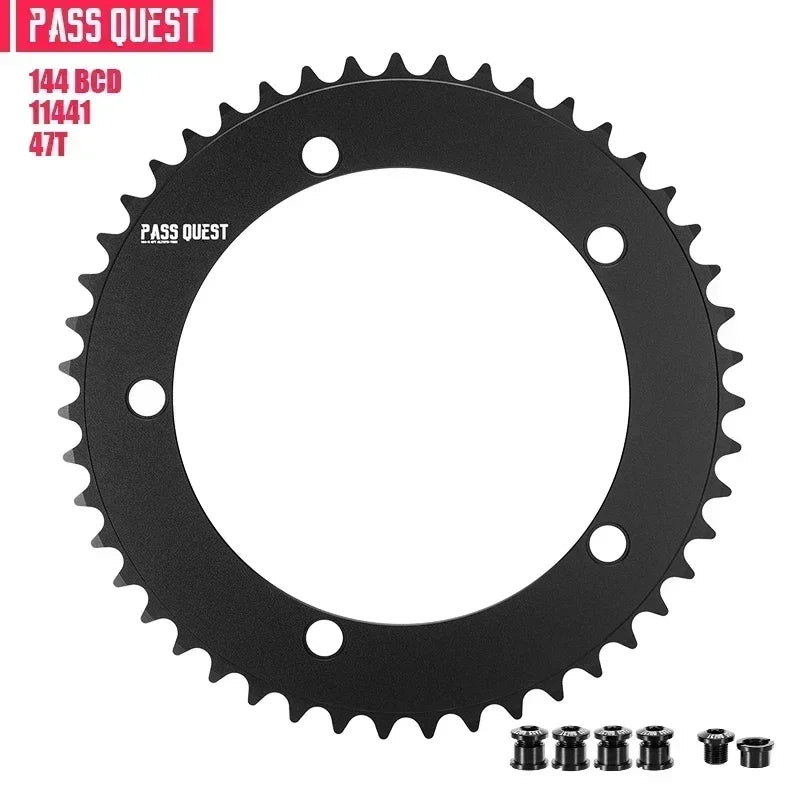 Custom CNC machining 144 bcd chainring fixed gear track fixie bike chain ring 46T 48T 50T 52t 54 58t 60t 61t Tooth mountain MTB Chainwheel