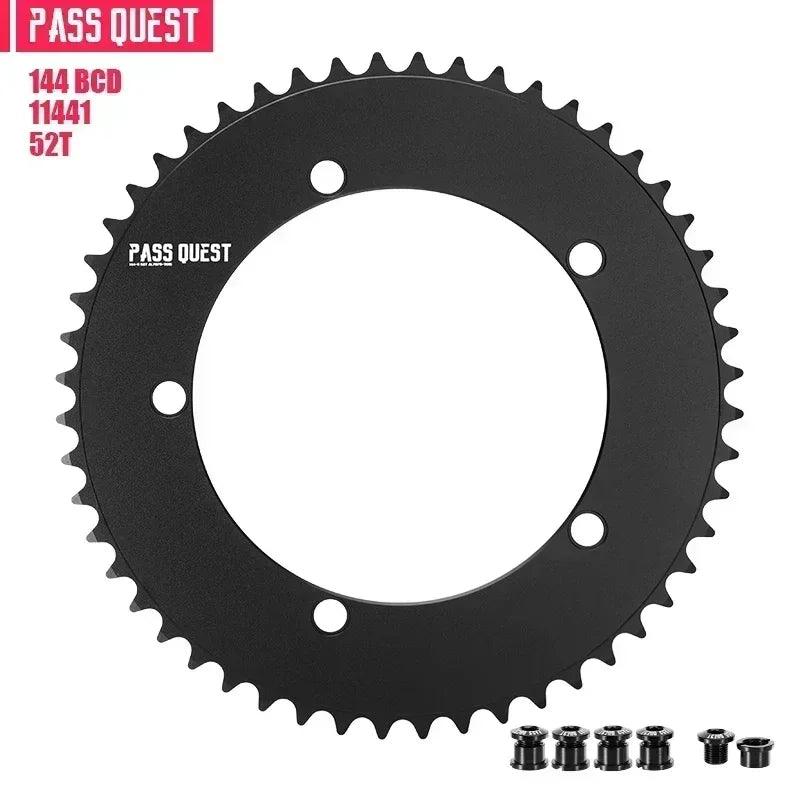 Custom CNC machining 144 bcd chainring fixed gear track fixie bike chain ring 46T 48T 50T 52t 54 58t 60t 61t Tooth mountain MTB Chainwheel