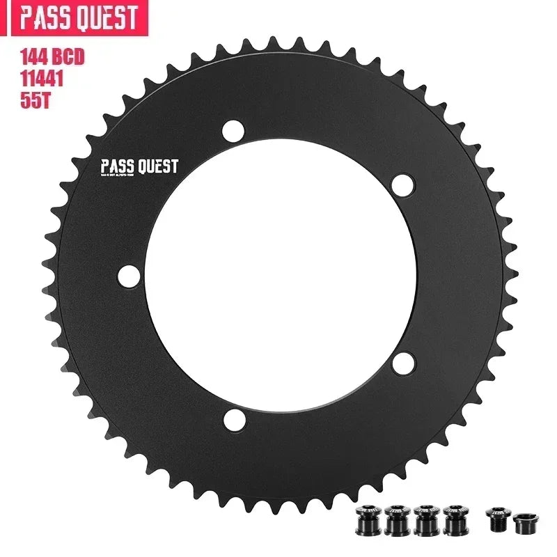 Custom CNC machining 144 bcd chainring fixed gear track fixie bike chain ring 46T 48T 50T 52t 54 58t 60t 61t Tooth mountain MTB Chainwheel