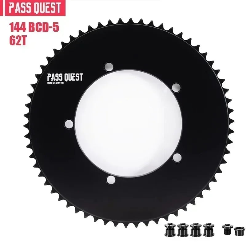 Custom CNC machining 144 bcd chainring fixed gear track fixie bike chain ring 46T 48T 50T 52t 54 58t 60t 61t Tooth mountain MTB Chainwheel