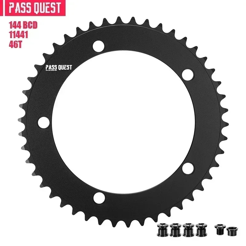 Custom CNC machining 144 bcd chainring fixed gear track fixie bike chain ring 46T 48T 50T 52t 54 58t 60t 61t Tooth mountain MTB Chainwheel