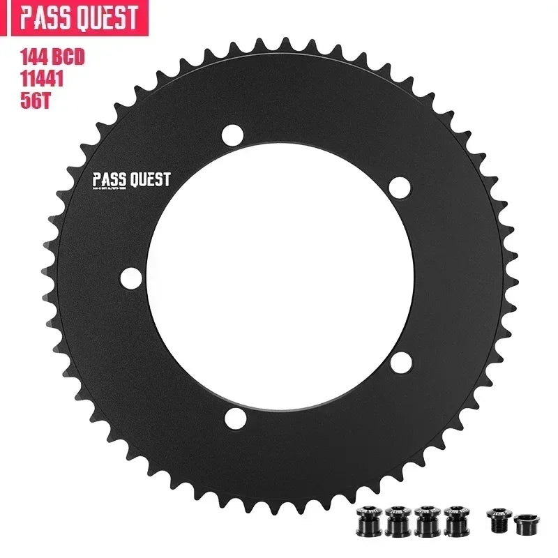 Custom CNC machining 144 bcd chainring fixed gear track fixie bike chain ring 46T 48T 50T 52t 54 58t 60t 61t Tooth mountain MTB Chainwheel