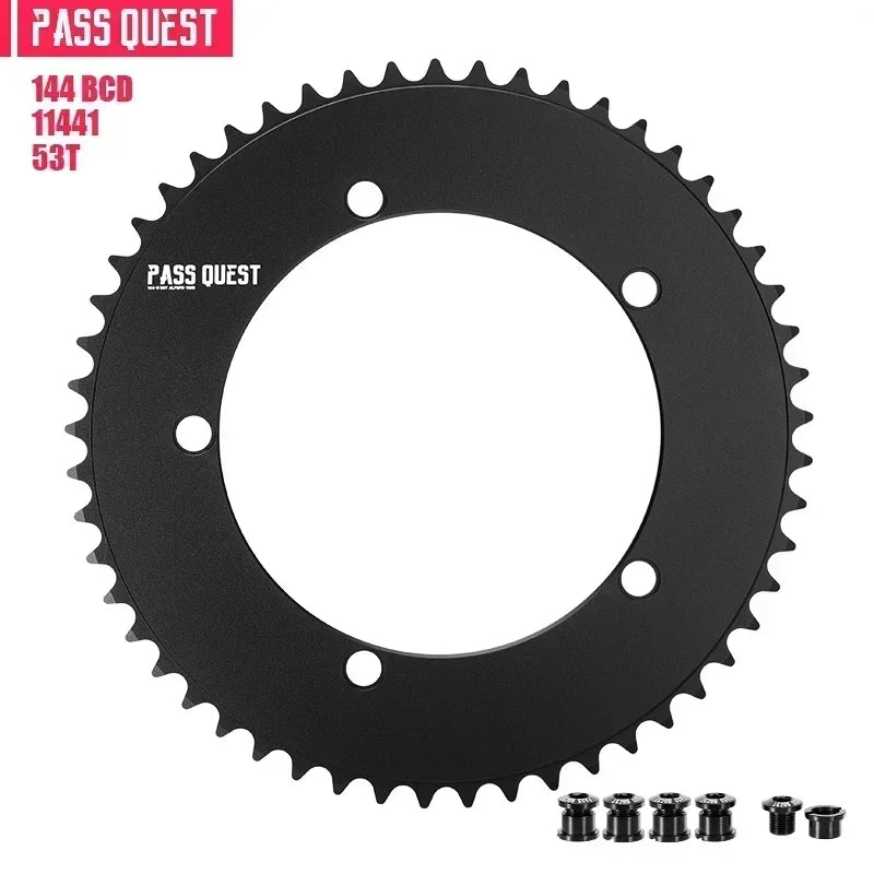 Custom CNC machining 144 bcd chainring fixed gear track fixie bike chain ring 46T 48T 50T 52t 54 58t 60t 61t Tooth mountain MTB Chainwheel