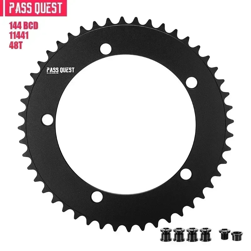 Custom CNC machining 144 bcd chainring fixed gear track fixie bike chain ring 46T 48T 50T 52t 54 58t 60t 61t Tooth mountain MTB Chainwheel