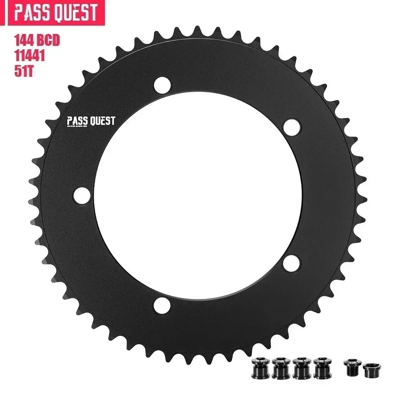 Custom CNC machining 144 bcd chainring fixed gear track fixie bike chain ring 46T 48T 50T 52t 54 58t 60t 61t Tooth mountain MTB Chainwheel