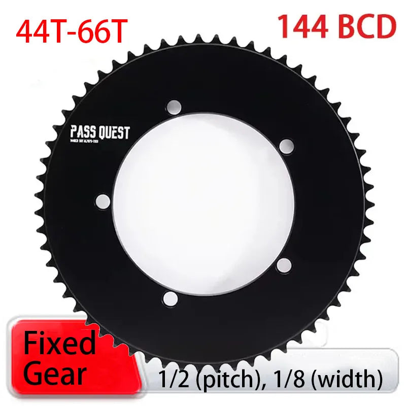 Custom CNC machining 144 bcd chainring fixed gear track fixie bike chain ring 46T 48T 50T 52t 54 58t 60t 61t Tooth mountain MTB Chainwheel