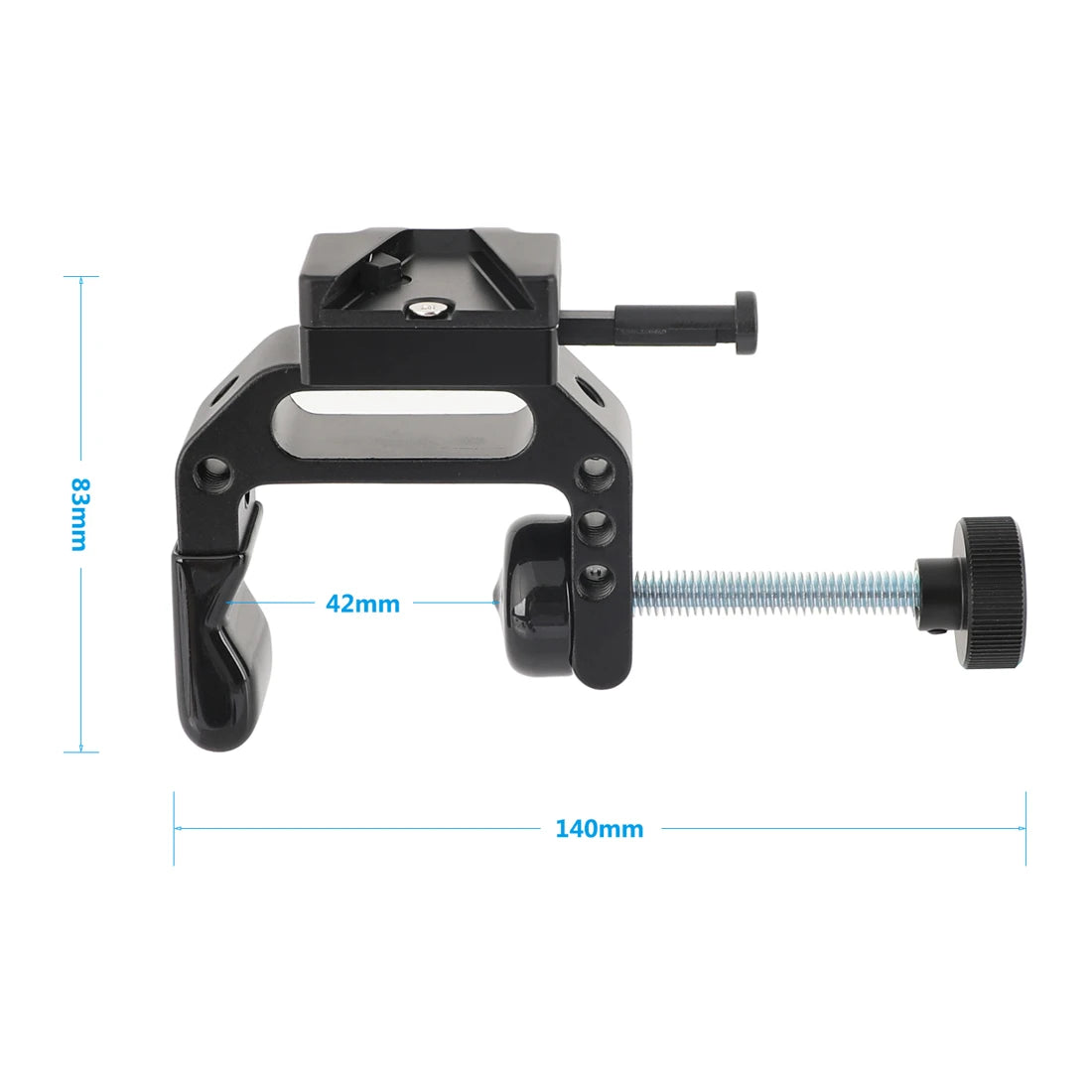 Custom CNC machining Super Crab Claw C Clamp With 1/4" Female Threads & Universal V-Lock Mount Quick Release Adapter For DSLR Camera Battery Mounting