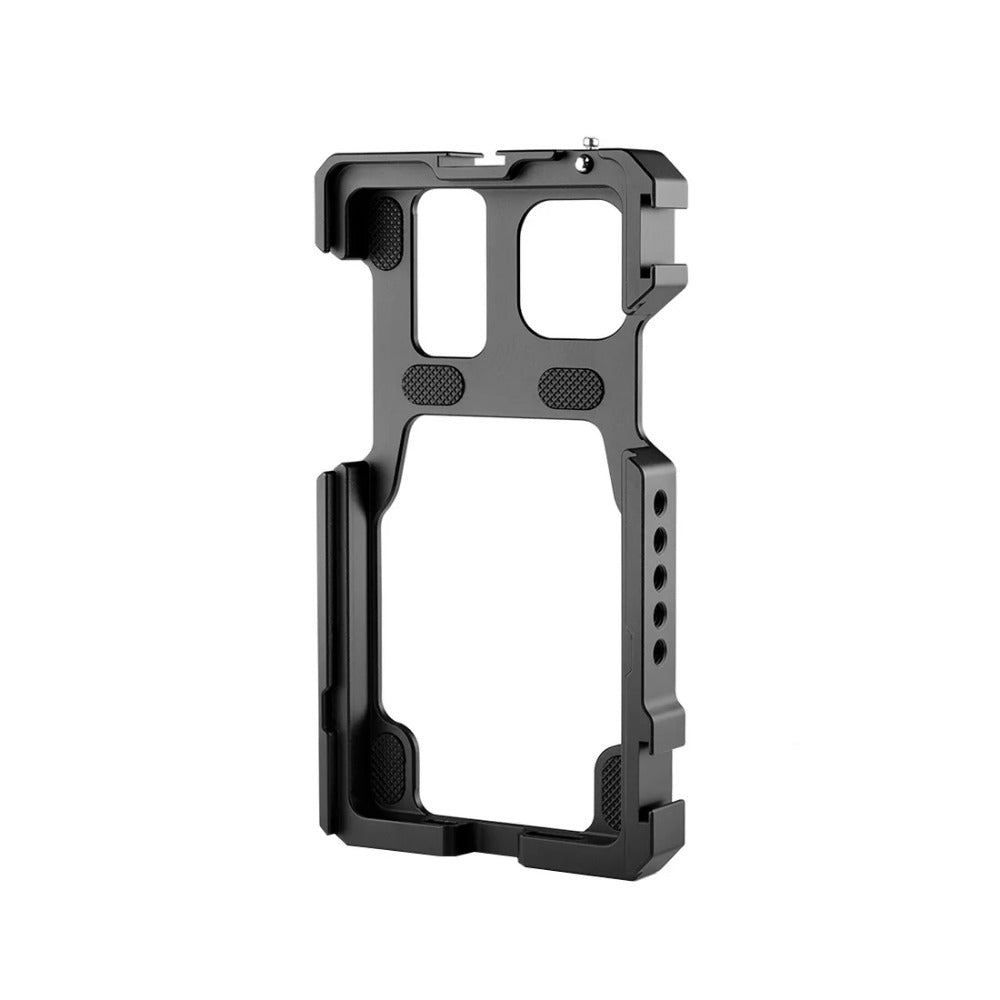 Custom CNC machining Video Phone Cage for iPhone 11 Pro Max Expansion Interface with Cold Shoe Mount 1/4 Screw Holes for Microphone LED Video Light